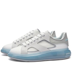 Alexander McQueen Transparent Sole Oversized Sneaker White & Ice Grey