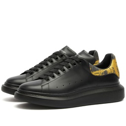 Alexander McQueen Snake Heel Tab Oversized Sneaker Black & Gold