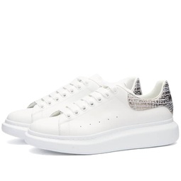 Alexander McQueen Dragonfly Heel tab Oversized Sneaker White & Silver