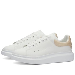 Alexander McQueen Gloss Heel Tab Wedge Sole Sneaker White & Oyster