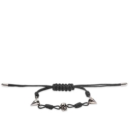 Alexander McQueen Stud & Skull Freindship Bracelet Black