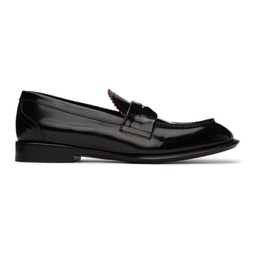 Black Leather Loafers 222259M231002