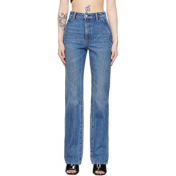 Blue High-Rise Jeans 222187F069003