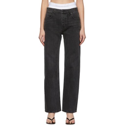 Black Brief Layer Jeans 221187F069007