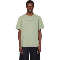 Green Embossed T-Shirt 241187M213003
