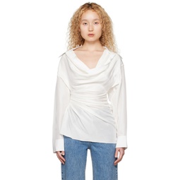 Off-White Gathered Shirt 231187F109008