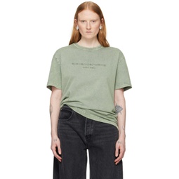 Green Embossed T-Shirt 241187F110026
