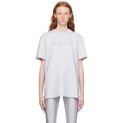 Gray Glitter T-Shirt 232187F110003