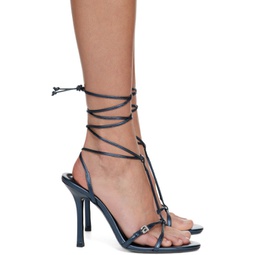 Navy Lucienne 105 Strappy Sandals 232187F125018