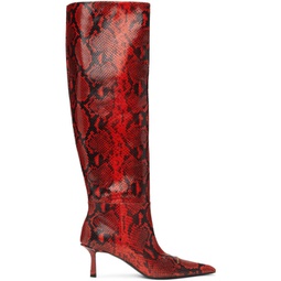 Red Viola Slouch Boots 232187F115003