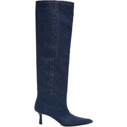 Blue Slouch Boots 231187F115004
