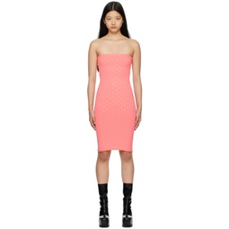 Pink Hotfix Midi Dress 231187F054001