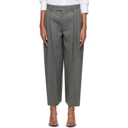 Gray Tailored Trousers 232187F087013