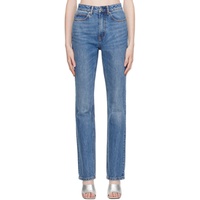 Blue Stacked Jeans 232187F069011