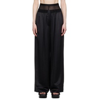 Black Layered Boxer Trousers 241187F086008