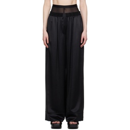 Black Layered Boxer Trousers 241187F086008