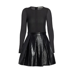 Chara Vegan Leather Party Dress