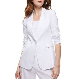 Macey Linen BlendSingle Breasted Blazer