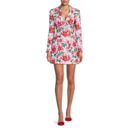 Latoya Floral Mini Blazer Dress