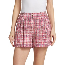 Conry Pleated Tweed Shorts
