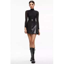 Chara Vegan Leather Mini Dress