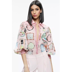 Tiffie Staceface Drama Sleeve Blouse