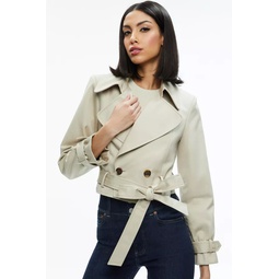 Hayley Cropped Trench Coat With Belt