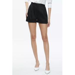 Conry Linen Pleated Cuff Short
