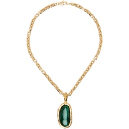 Gold The Sliver Of The Mountain Malachite Necklace 241137F023000