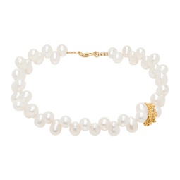 White & Gold The Calliope Bracelet 241137M142000