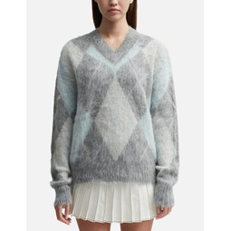 Argyle Brushed Sweater