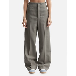 Straight Fit Wool Trousers