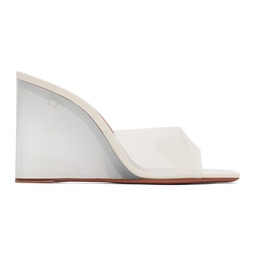 Off-White Lupita Glass Wedge Heeled Sandals 241415F125043