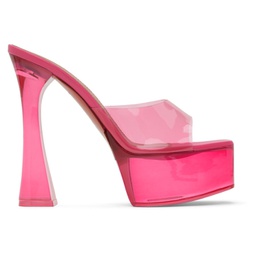 Pink Dalida Glass 140 Heeled Sandals 241415F125034
