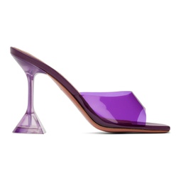 Purple Lupita Glass Slipper Heeled Sandals 241415F125015