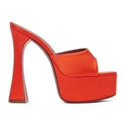 Orange Dalida Heeled Sandals 232415F125022