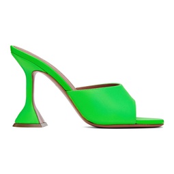 Green Lupita Slipper Heeled Sandals 232415F125031