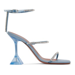 Blue Gilda Glass Heeled Sandals 222415F125001