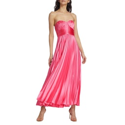 Kin Strapless Pleated Gown