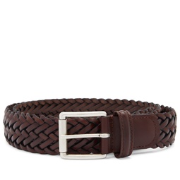 Andersons Woven Leather Belt Brown