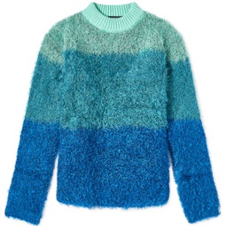 Andersson Bell Color Block Shaggy Sweater Blue