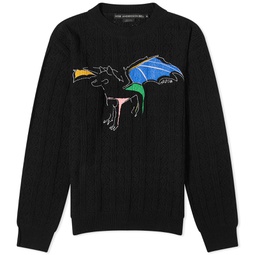 Andersson Bell Dragon Summer Crew Neck Sweater Black