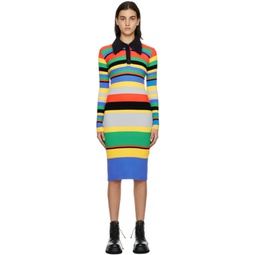 Multicolor Striped Midi Dress 222375F054003