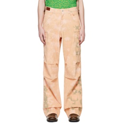 Pink Bleached Cargo Pants 231375M188003