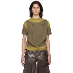 Khaki Mardro Gradient T-Shirt 241375M213001
