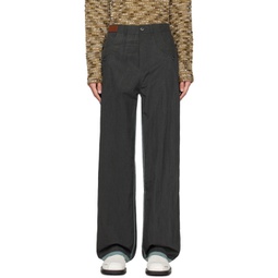 Gray Inside-Out Trousers 232375M191004