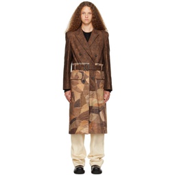 Brown Hellem Trench Coat 232375F067000