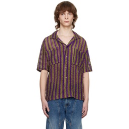 Purple Sheer Shirt 231375M192003