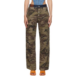 Khaki Camouflage Jeans 232375F069000