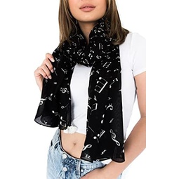 Womens Music Lovers Soft Musical Notes Fashion Scarf/Shawl